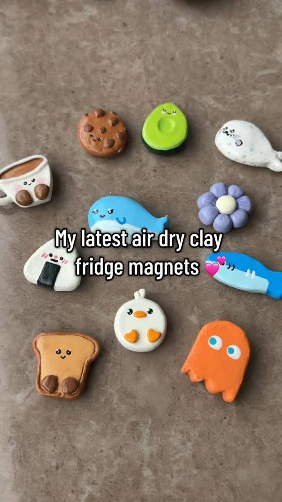 Adorable Air Dry Clay Fridge Magnet Creations