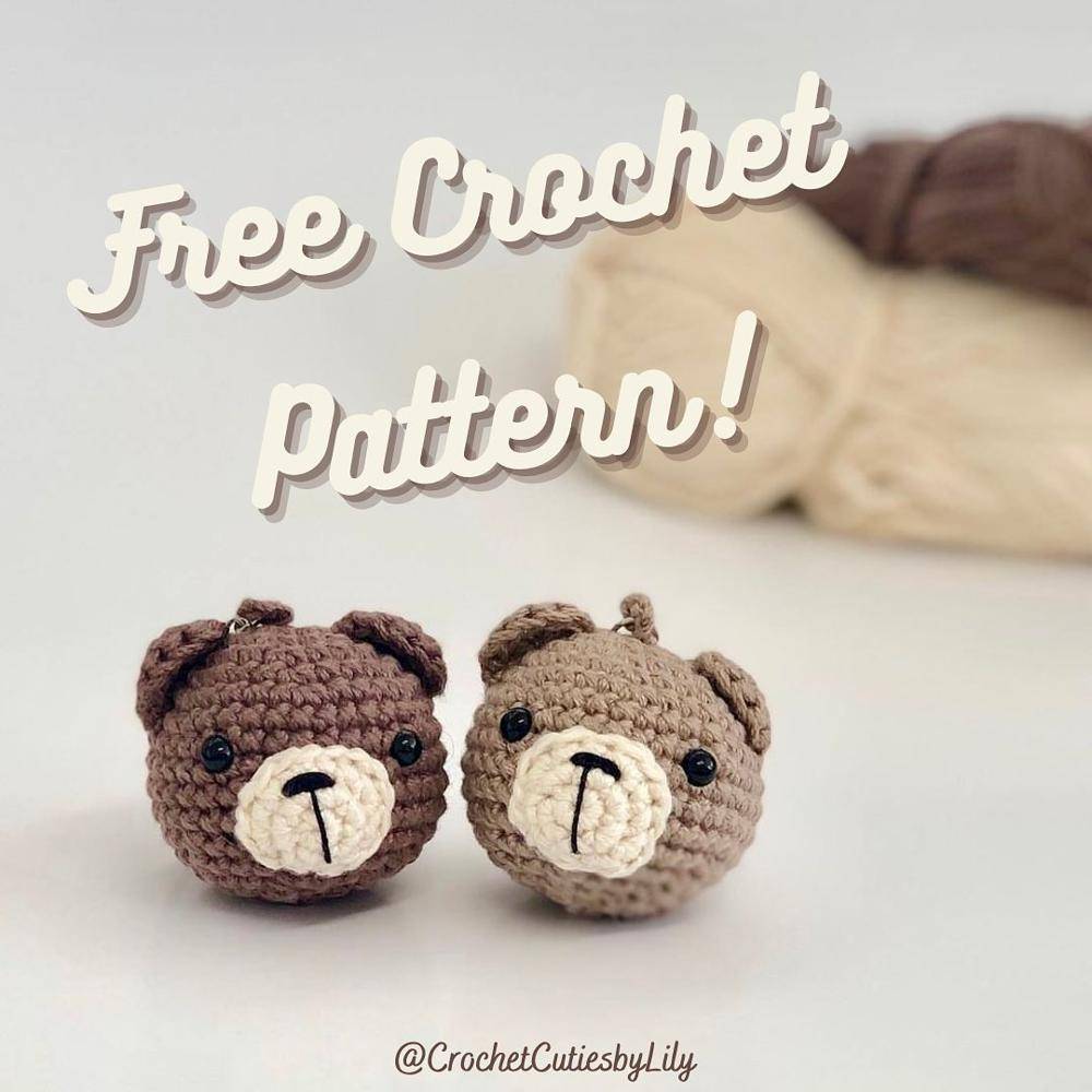 Adorable Amigurumi Teddy Bear Charm