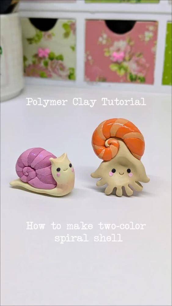 Adorable Polymer Clay Snail and Octopus Duo