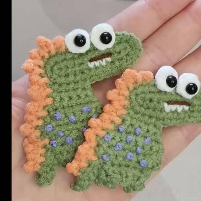 Amigurumi Crochet Dinosaur Duo
