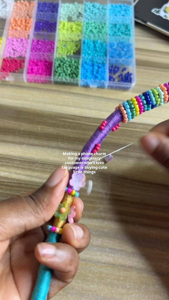 Beaded Phone Charm Craft Project