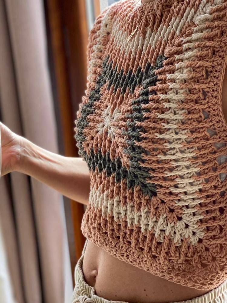 Boho Geometric Crochet Vest Pattern