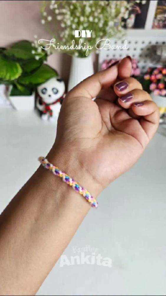 Braided Yarn Friendship Bracelet Craft