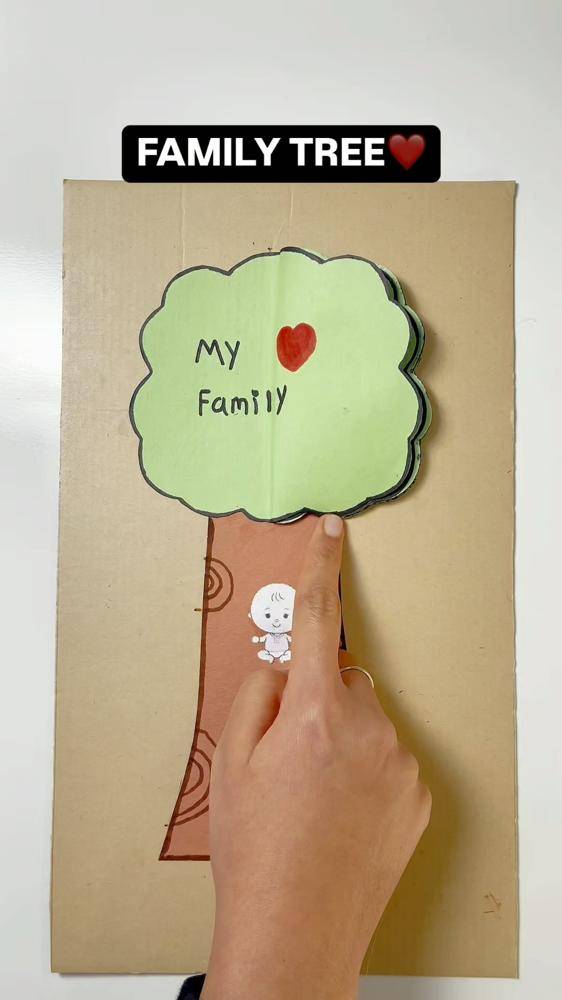 Cardboard Family Tree Craft