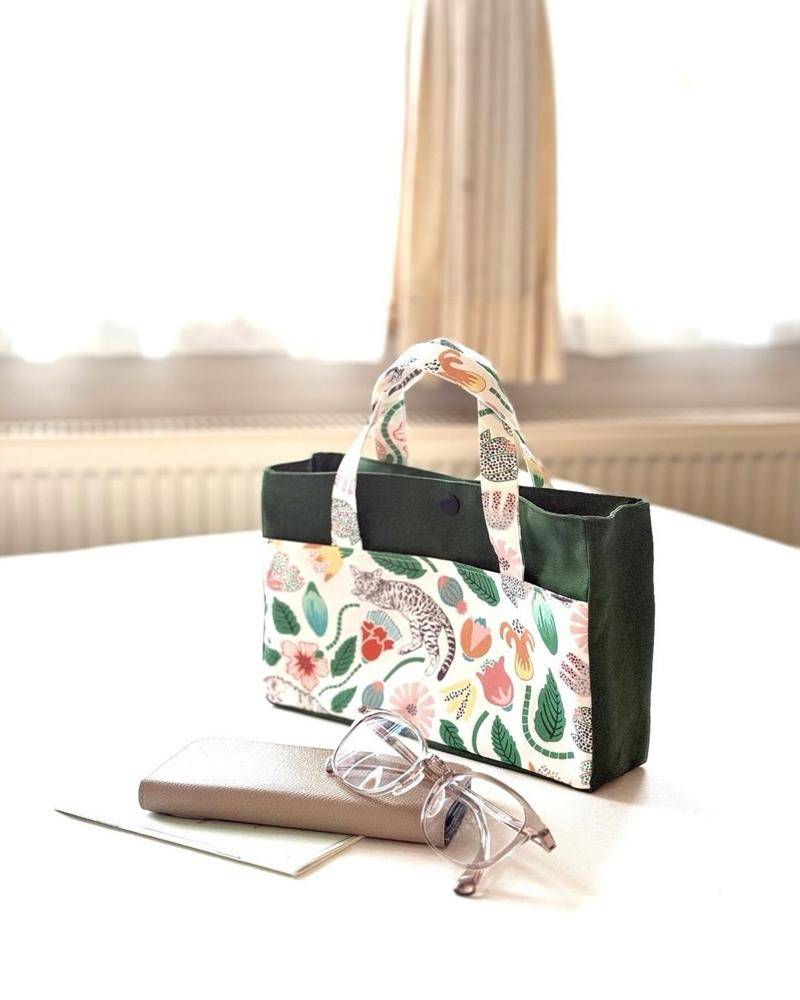 Charming Fabric Tote Bag with Whimsical Print