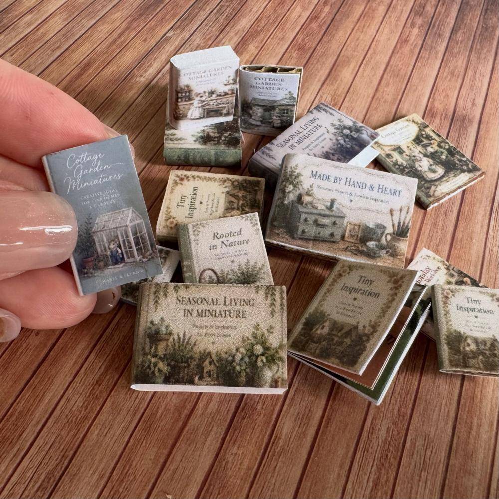 Charming Miniature Book Covers for Dollhouses