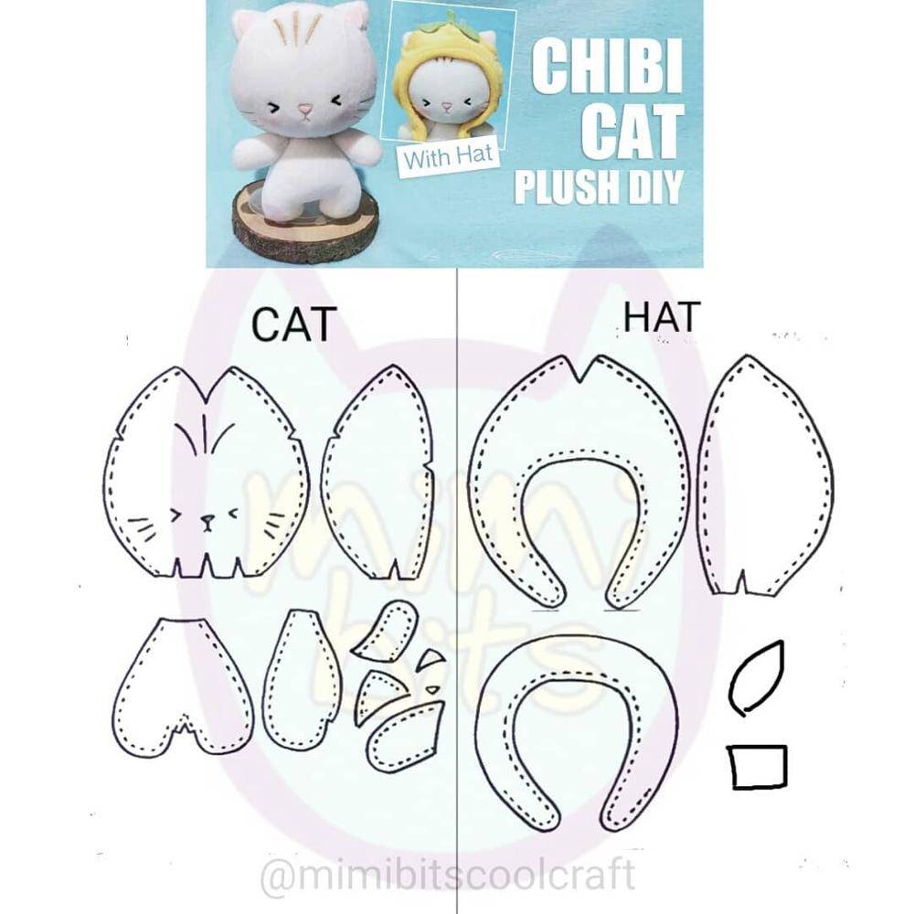 Chibi Cat Plush Sewing Pattern