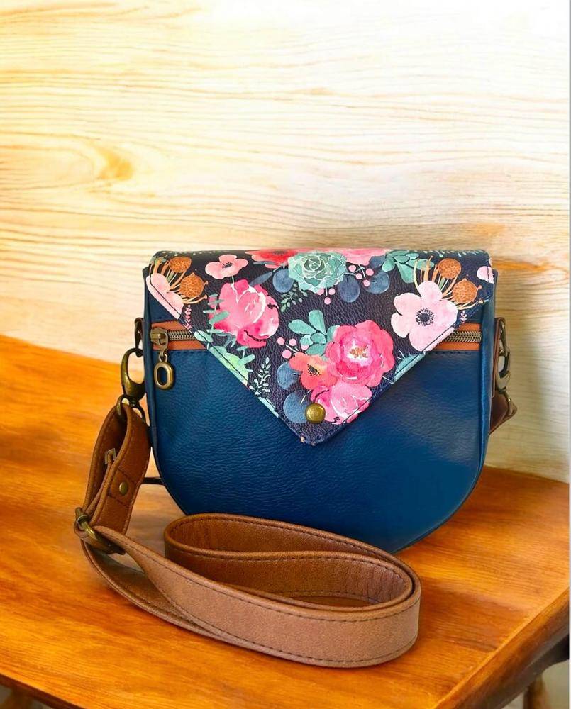 Chic Floral Flap Crossbody Bag Sewing Project