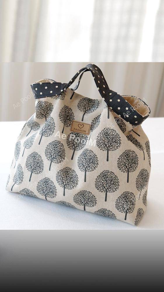 Chic Tree Print Fabric Tote Bag Tutorial