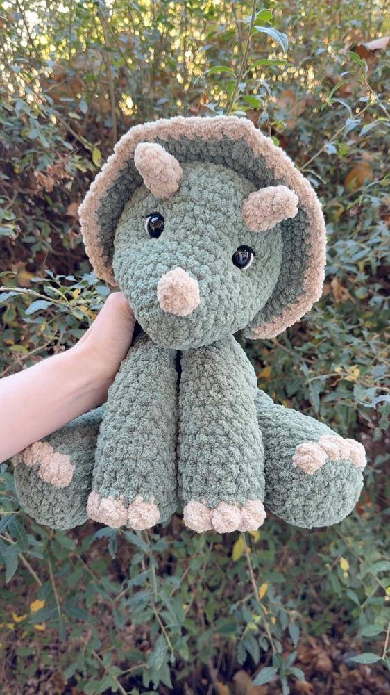 Chunky Crochet Triceratops Amigurumi