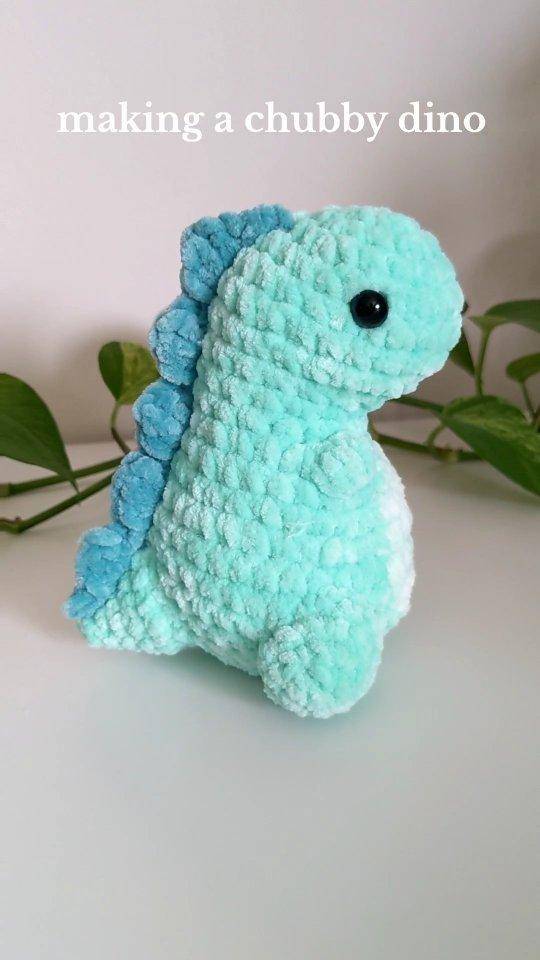 Chunky Velvet Crochet Dinosaur Amigurumi