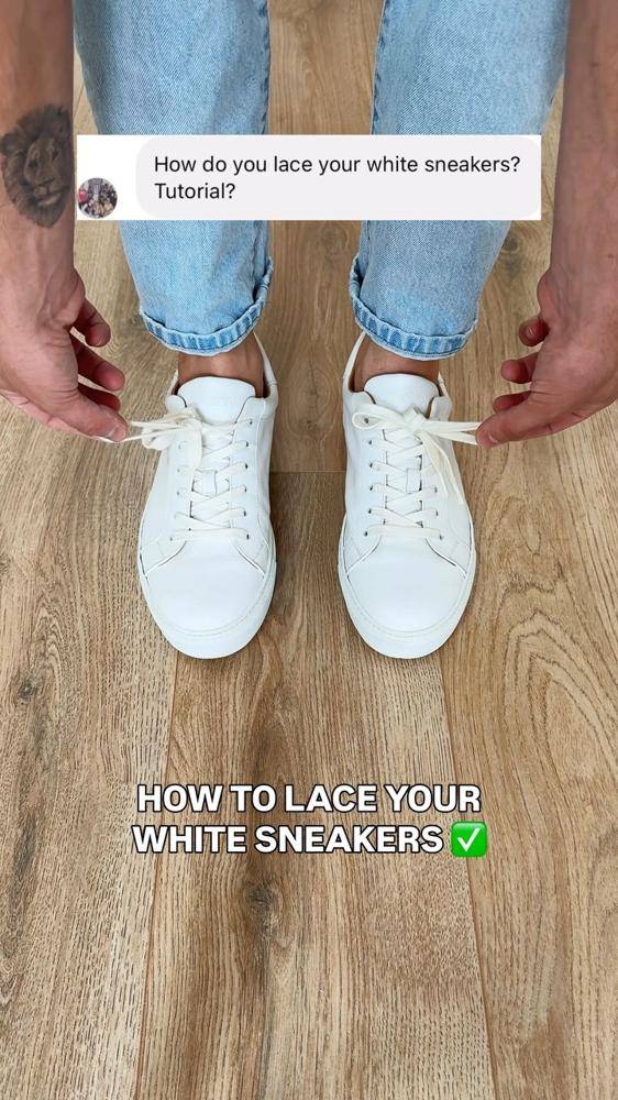 Classic White Sneaker Lacing Tutorial