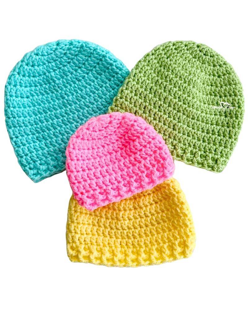 Colorful Crochet Baby Hats