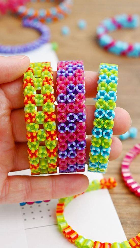 Colorful Plastic Bead Bracelets