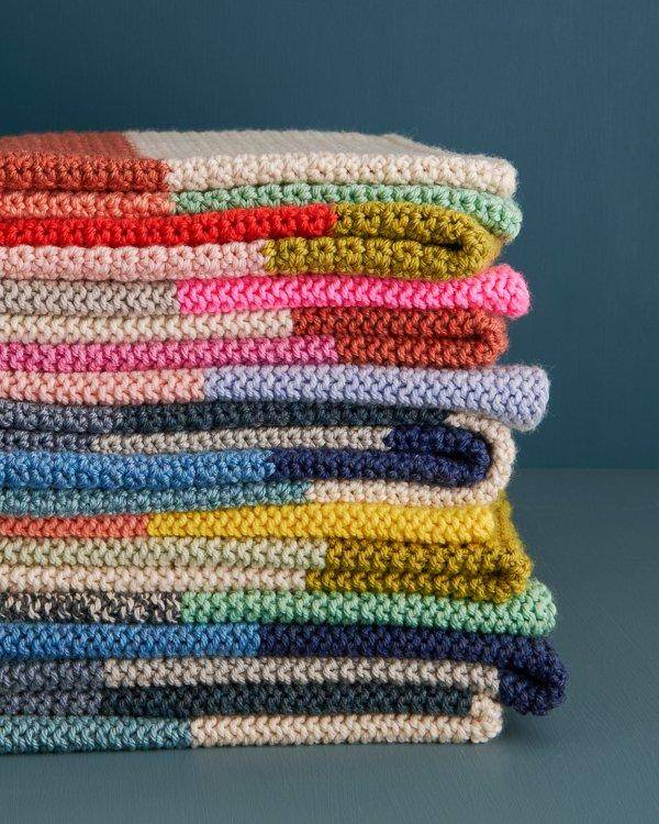 Colorful Striped Crochet Blanket