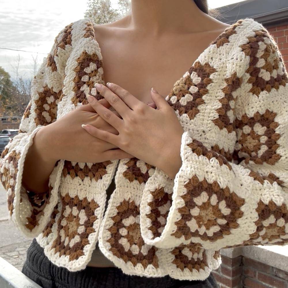 Cozy Crochet Granny Square Cardigan
