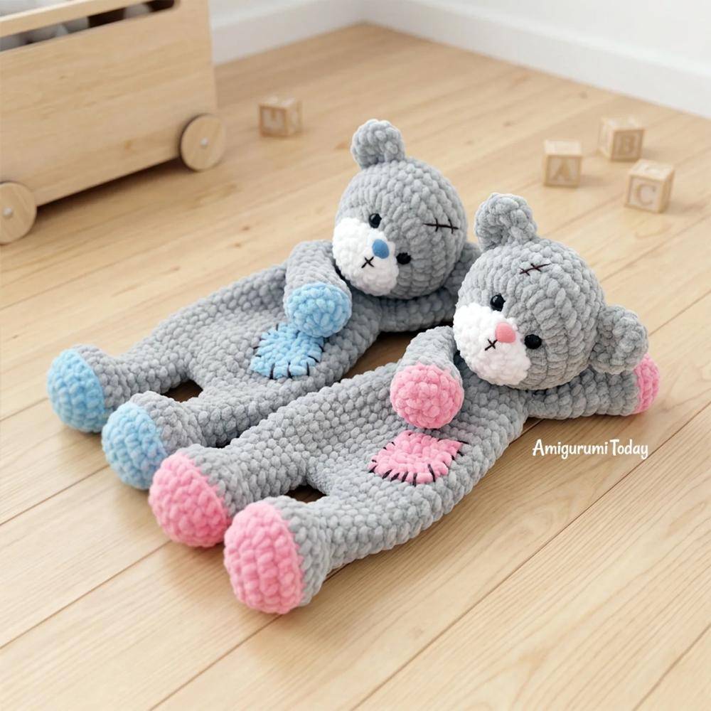 Cozy Crochet Teddy Bear Lovey Toy