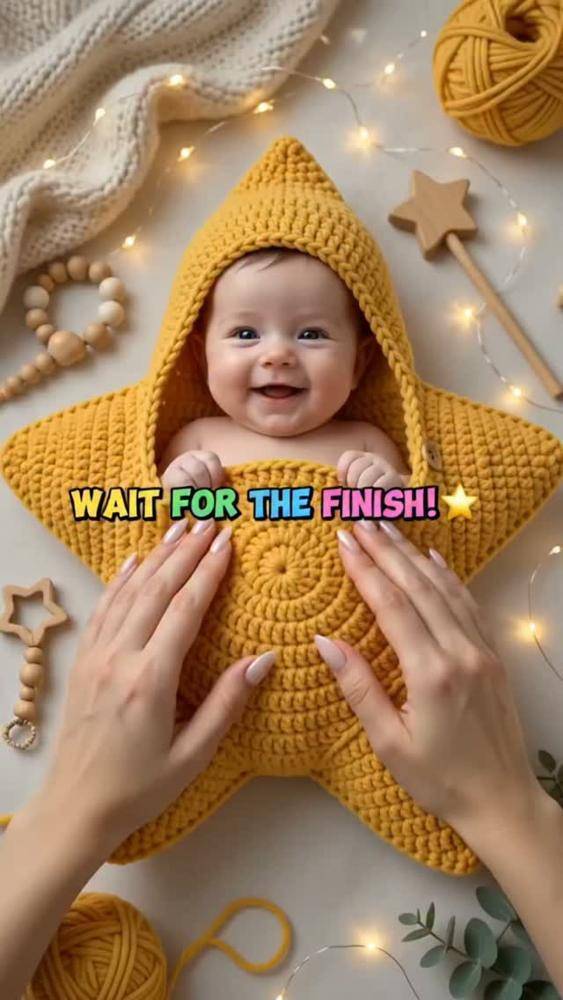 Cozy Star Crochet Cocoon for Babies