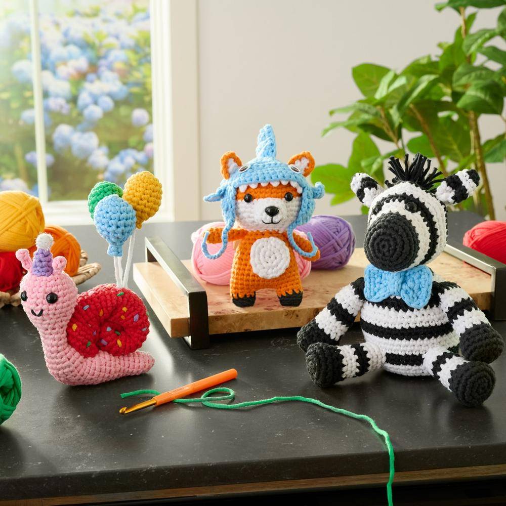 Crocheted Amigurumi Animal Friends