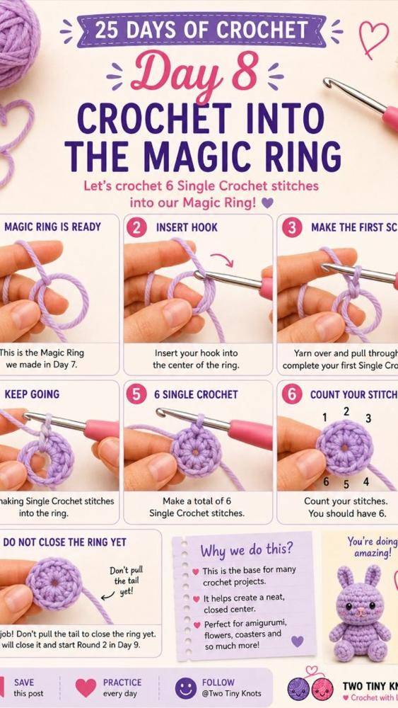 Crocheting a Perfect Circle with a Magic Ring