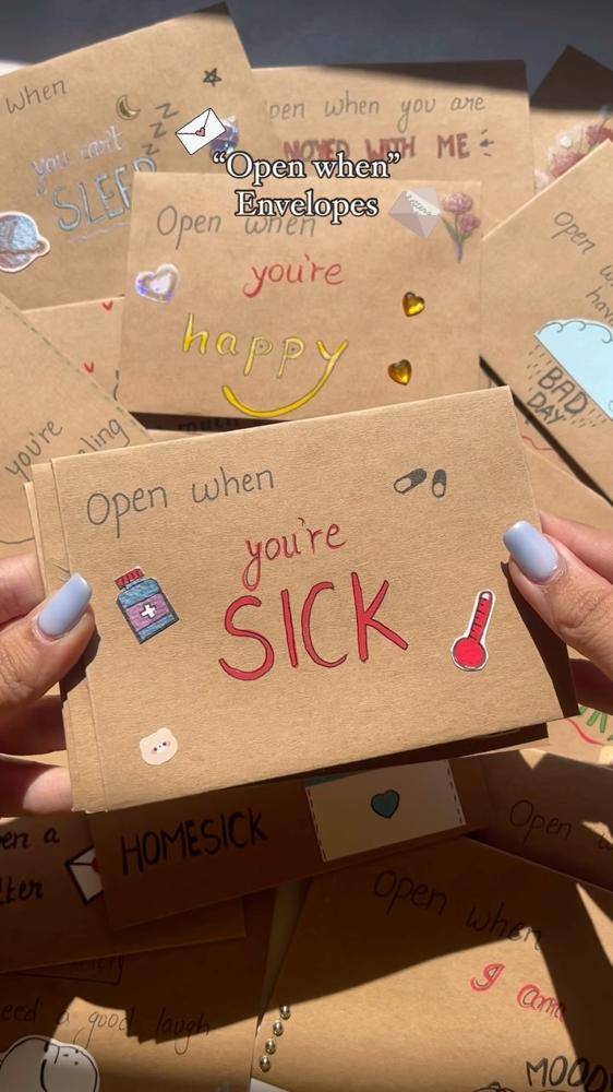 Custom "Open When" Envelope Craft Project