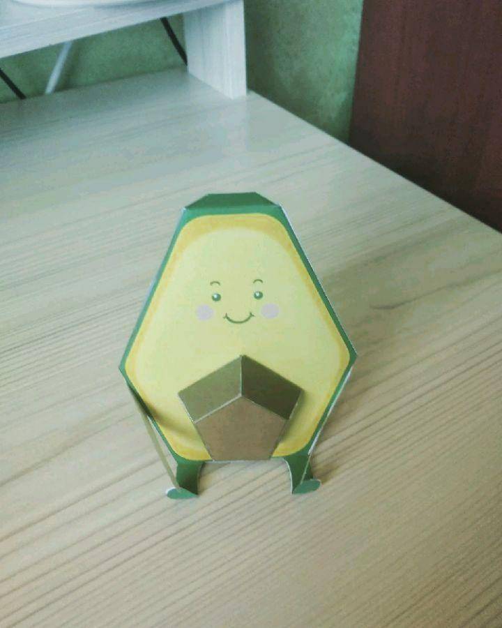 Cute Avocado Paper Toy Craft
