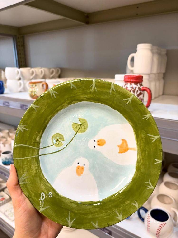 Cute Duckling Pond Pottery Painting Project