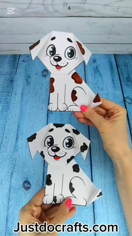Cute Folded Paper Puppy Craft