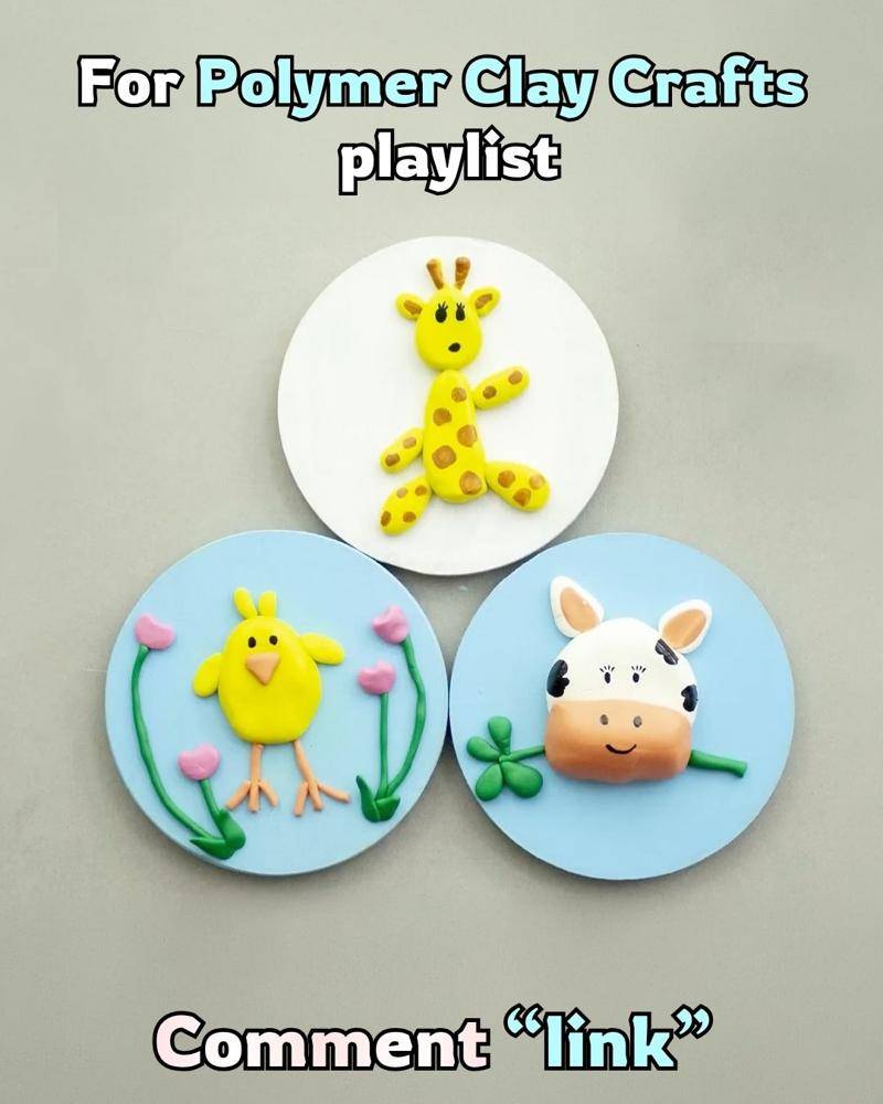 Cute Polymer Clay Animal Embellishments