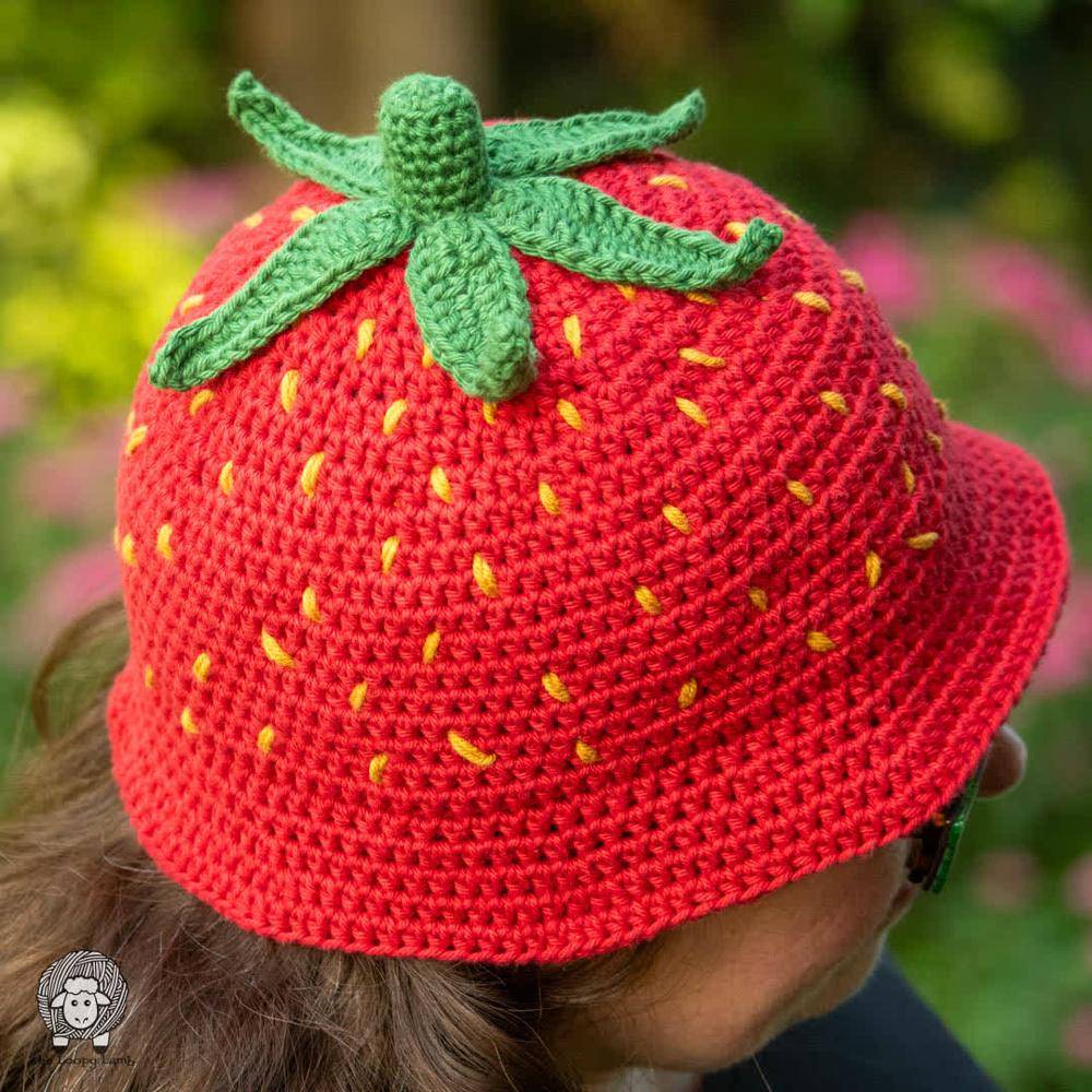 Cute Strawberry Crochet Hat Project