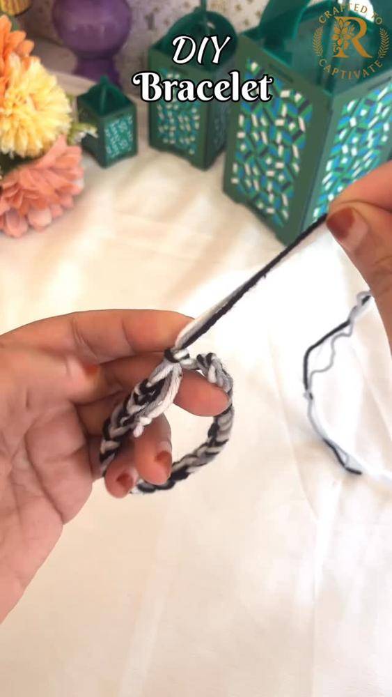 DIY Braided Yarn Bracelet Project