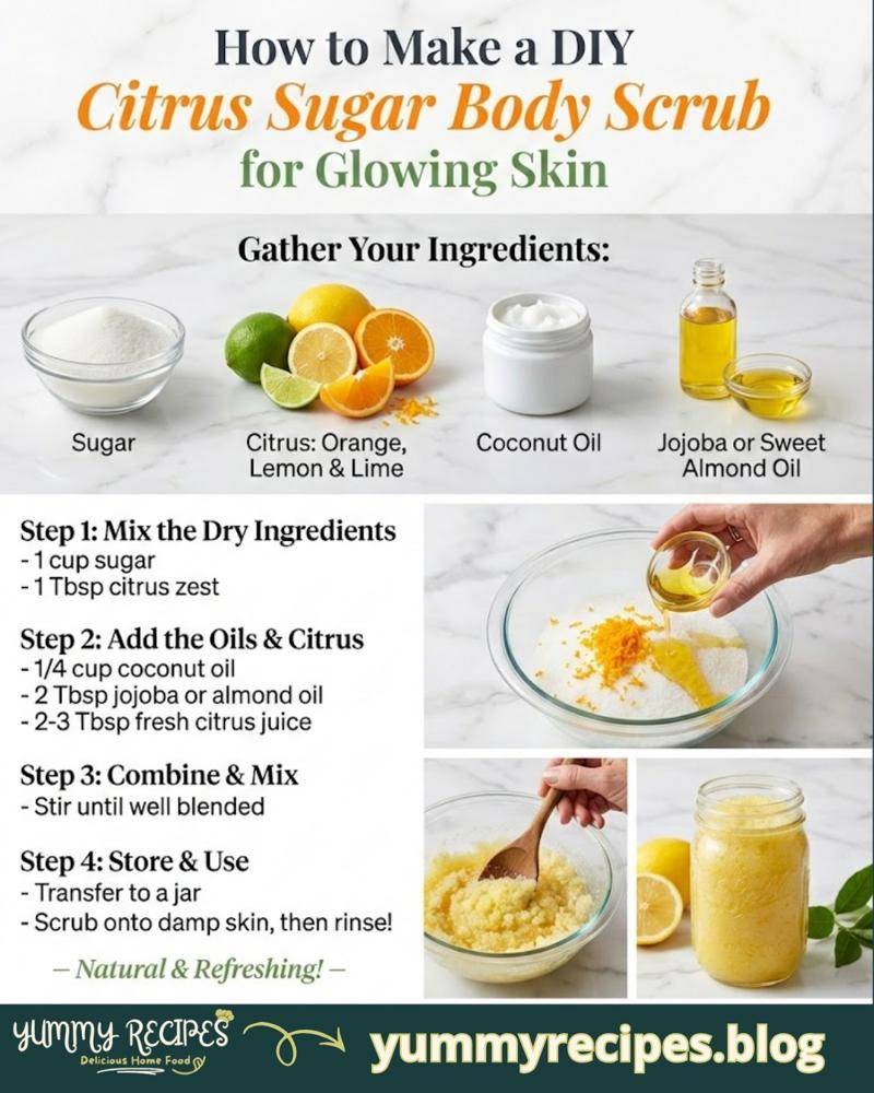 DIY Citrus Sugar Body Scrub for Glowing Skin
