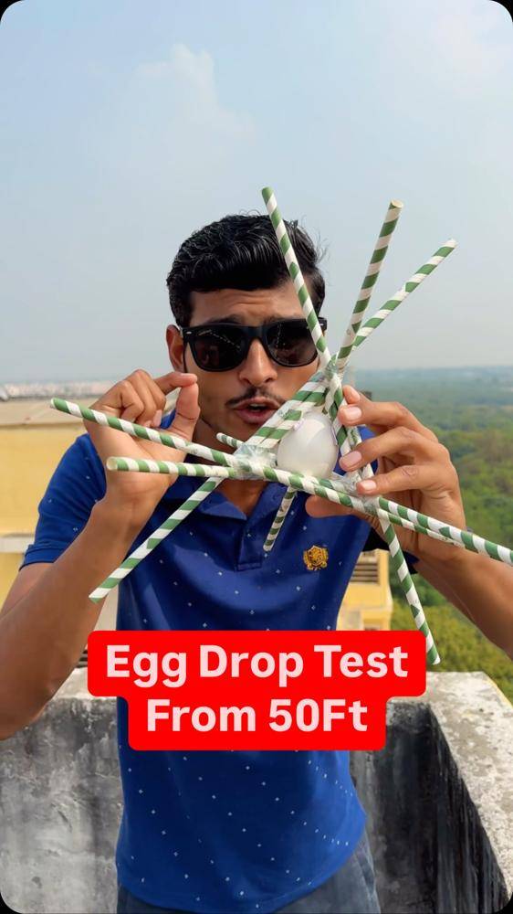 DIY Egg Drop Capsule with Paper Straws