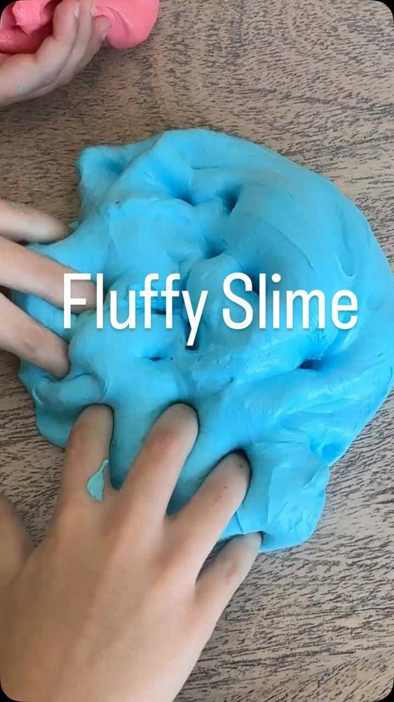 DIY Fluffy Blue Slime Project