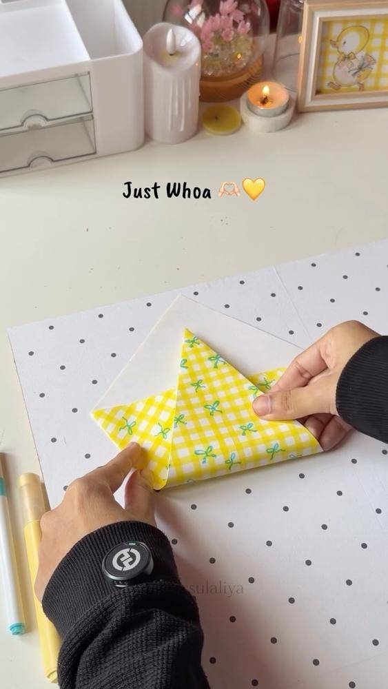 DIY Folded Paper Envelope Craft