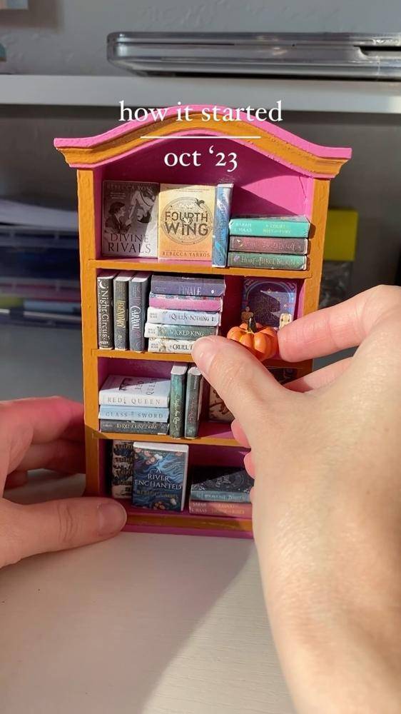 DIY Miniature Bookshelf With Printable Covers