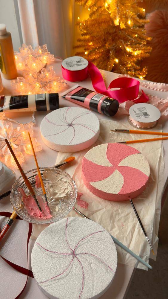 DIY Peppermint Swirl Candy Decorations