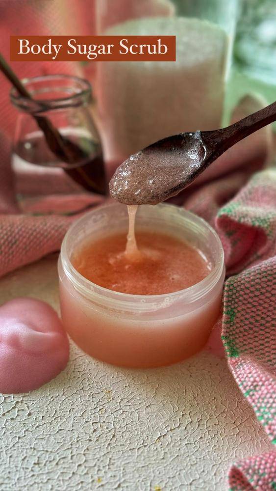 DIY Pink Berry Sugar Scrub