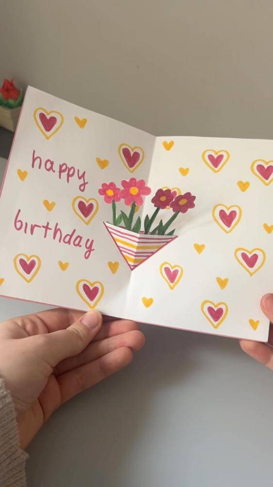 DIY Pop-Up Flower Birthday Card Project