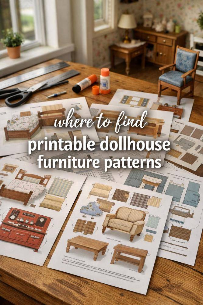 DIY Printable Dollhouse Furniture Patterns