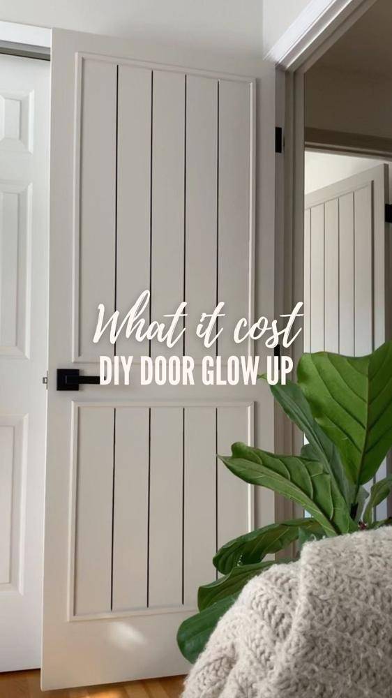DIY Shiplap Panel Door Makeover