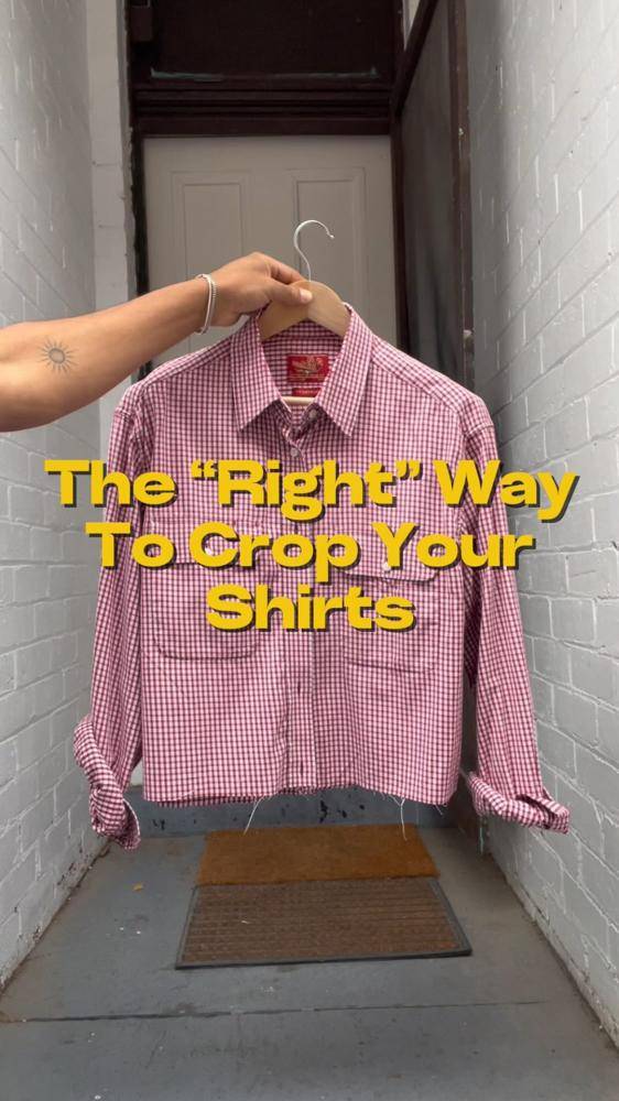 DIY Shirt Cropping Project
