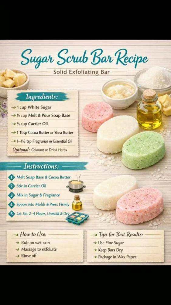 DIY Sugar Scrub Bar Recipe