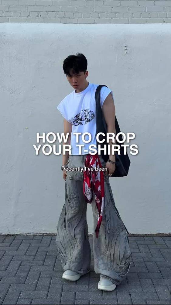 DIY T-Shirt Cropping Project