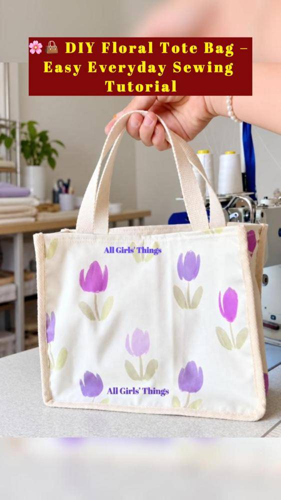 DIY Tulip Print Canvas Tote Bag