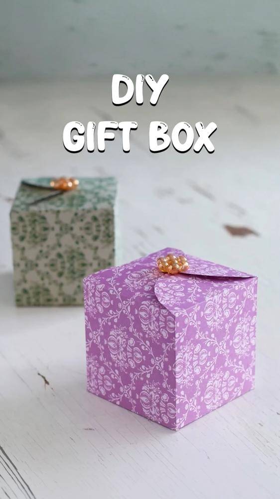 Decorative Patterned Paper Gift Box Project