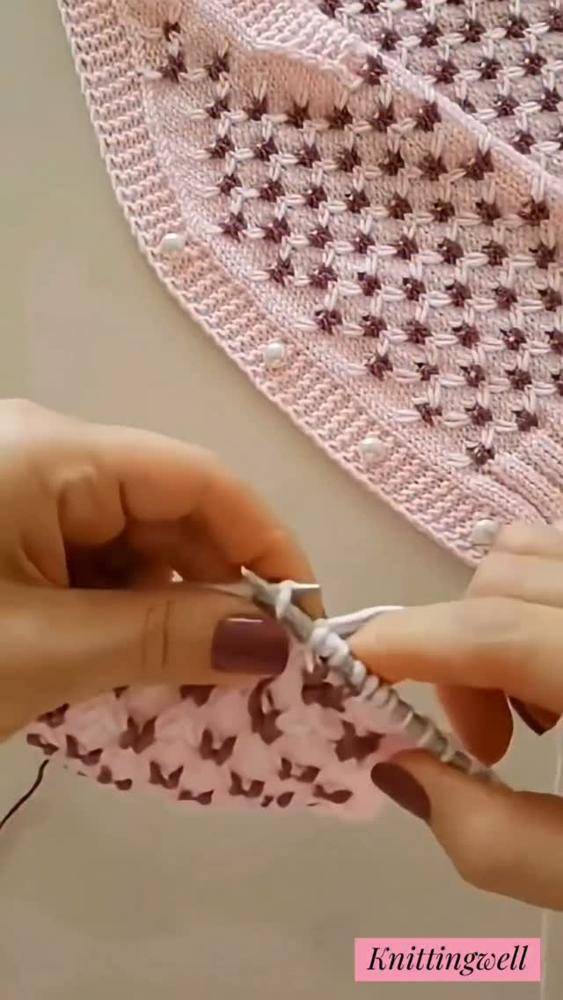 Delicate Knitted Baby Blanket with Pearl Embellishments