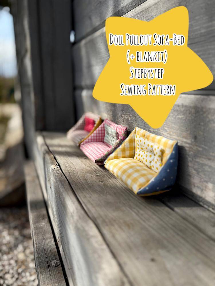 Doll Pullout Sofa-Bed and Blanket Sewing Project