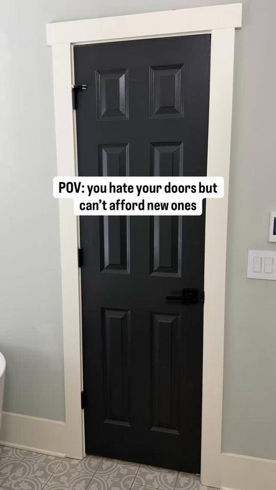 Dramatic Black Interior Door Makeover