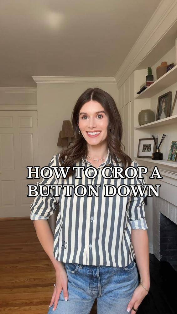 Easy Button-Down Shirt Cropping Tutorial